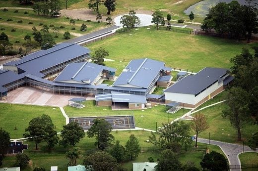 Aerial view of Kariong Mountains High School