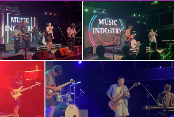 Photo collage from music industry performance