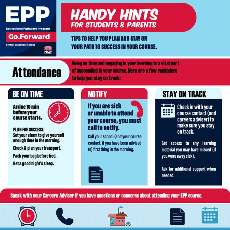 EPP Handy Hints Attendance graphic by Annette Abolins