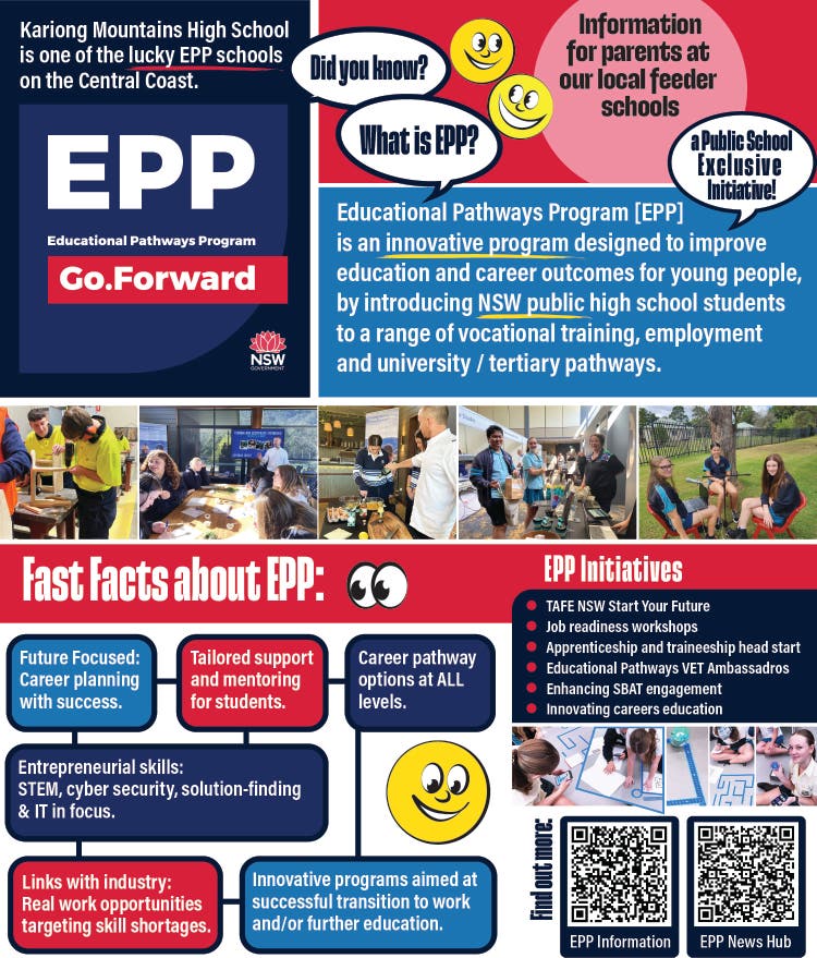 Graphic summarising EPP initiatives and opportunities - by Annette Abolins.