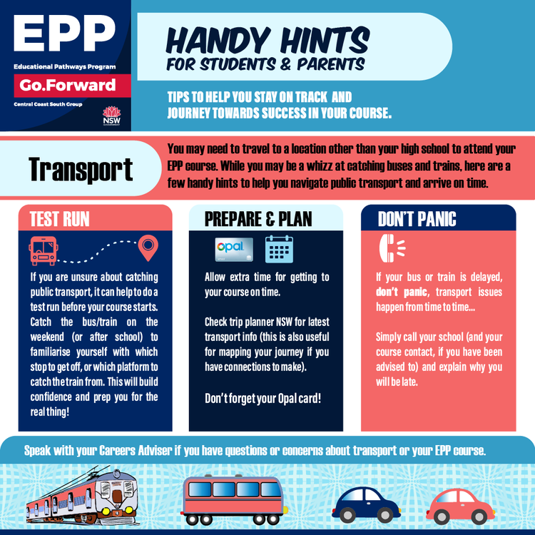 EPP Handy Hints Transport graphic by Annette Abolins