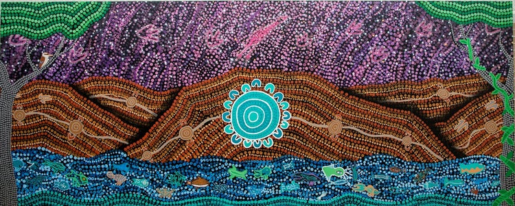 Aboriginal mural at Kariong Mountains High School