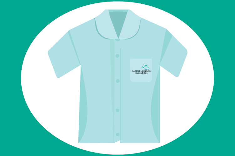 Graphic of girls senior teal shirt