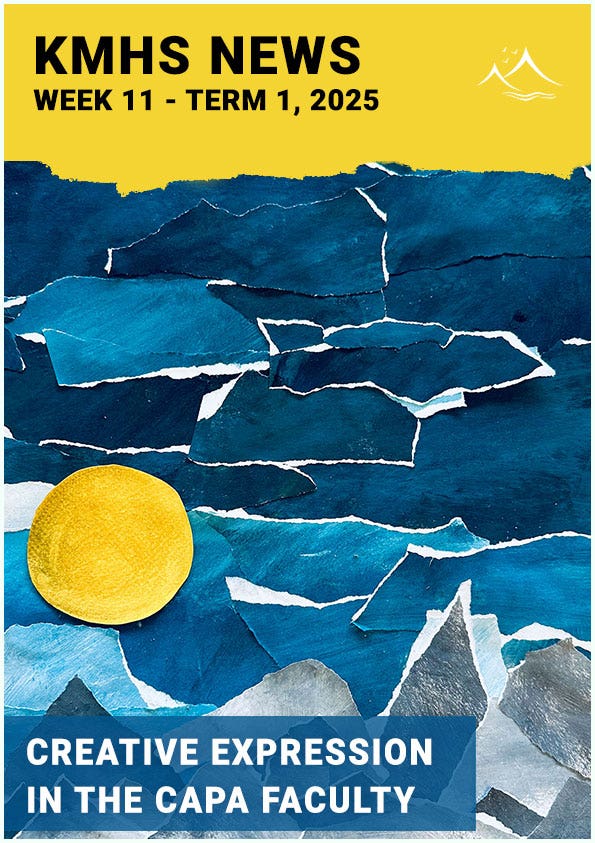 Newsletter preview with student artwork