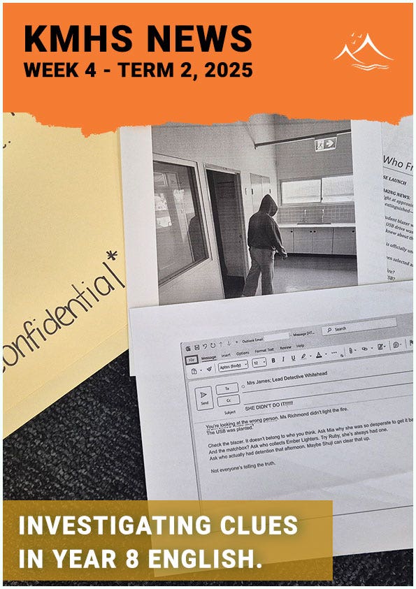 Newsletter preview of Year 8 English class work