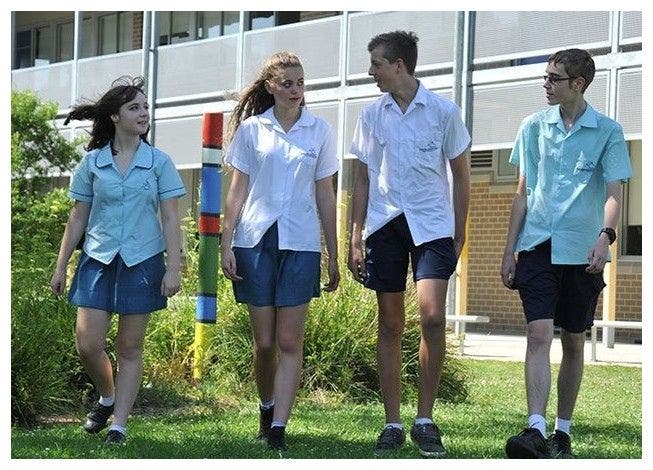 Image of KMHS students in school uniform